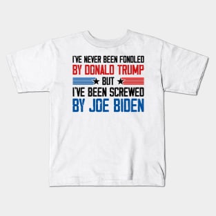 I've Never Been Fondled By Donald Trump But Joe Biden Kids T-Shirt